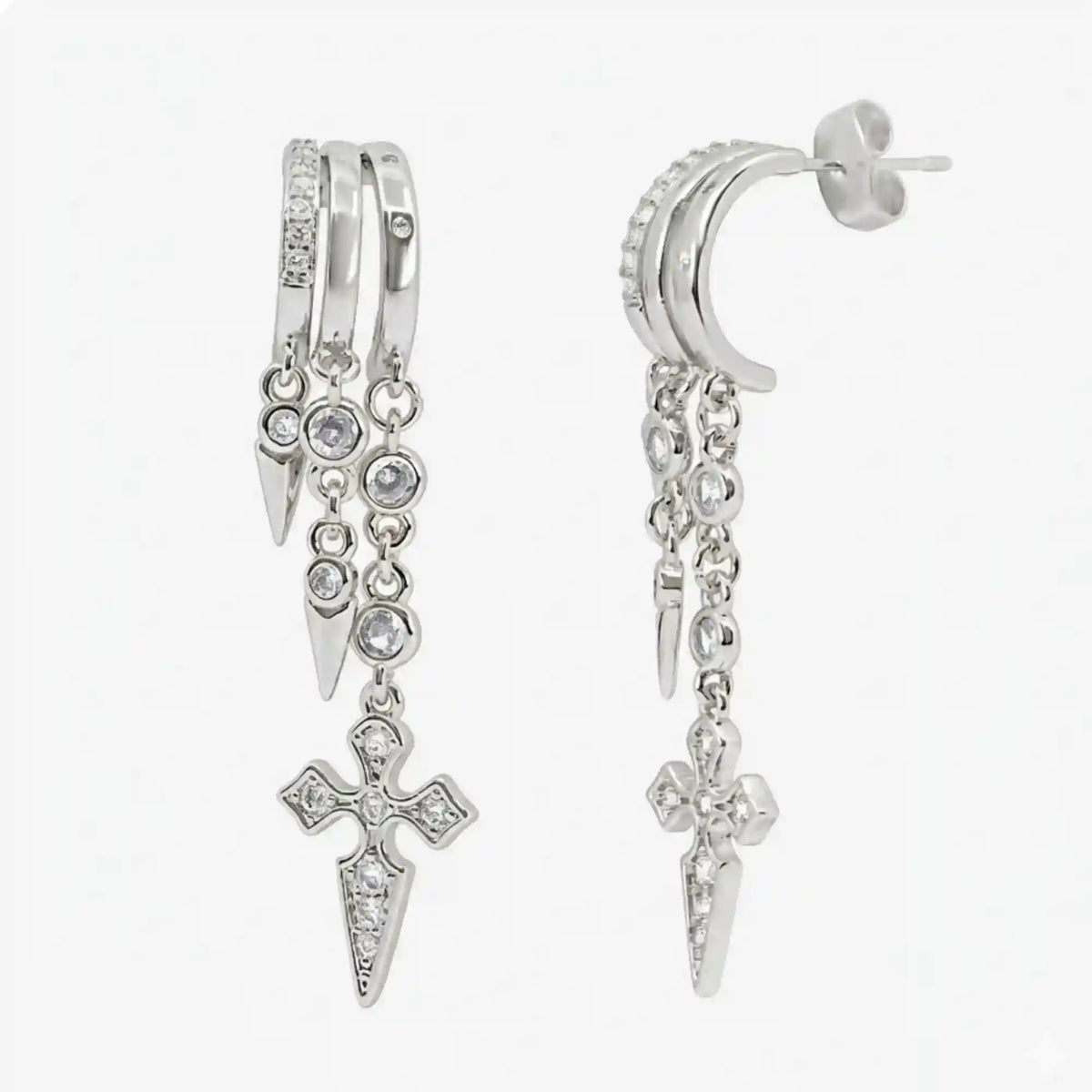 Sparkle Drop Charm Earrings