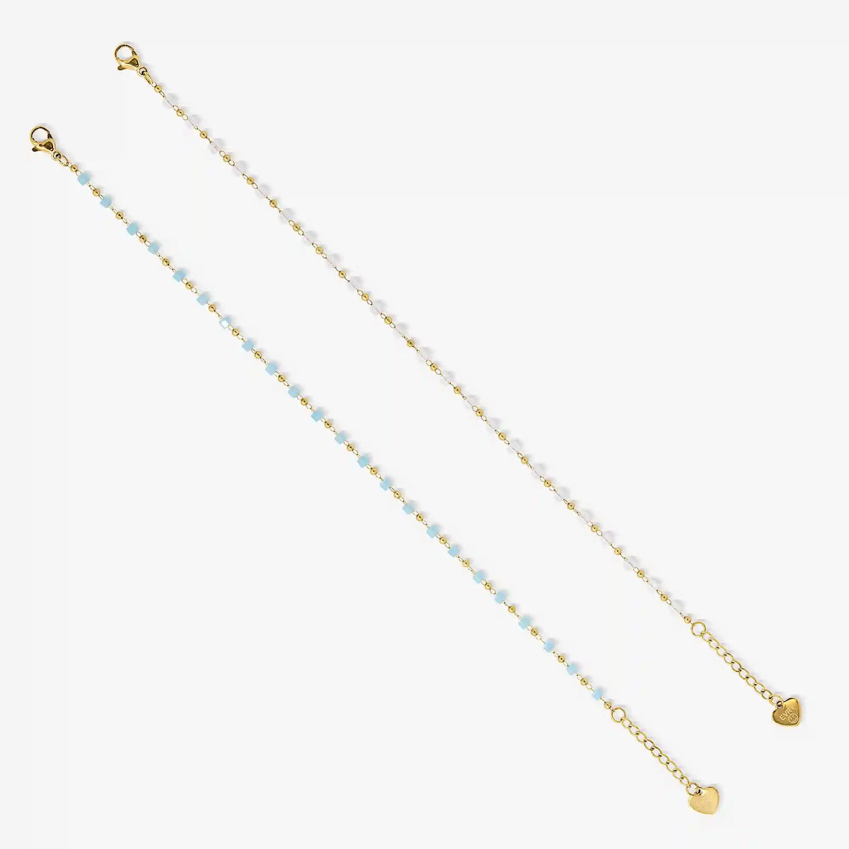 Ocean Breeze Anklet Bracelet 2 Piece Set