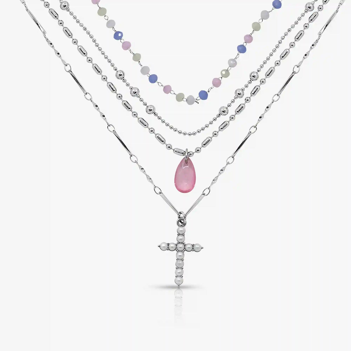 Beaded Blessing 4 Piece Necklace Set