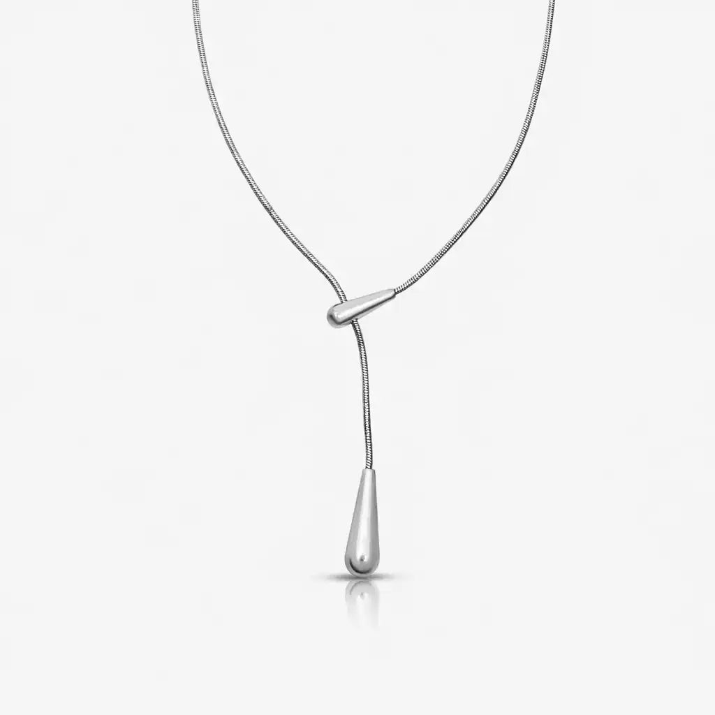 Golden Drip Lariat Necklace