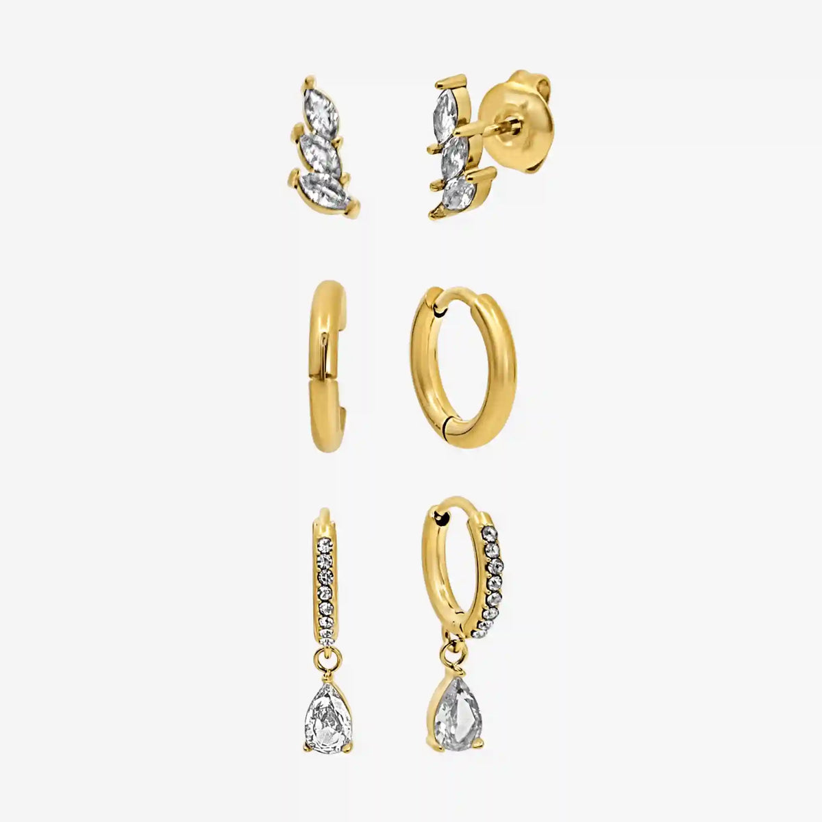 Sweet Sparkle Earrings 3-Pieces Set