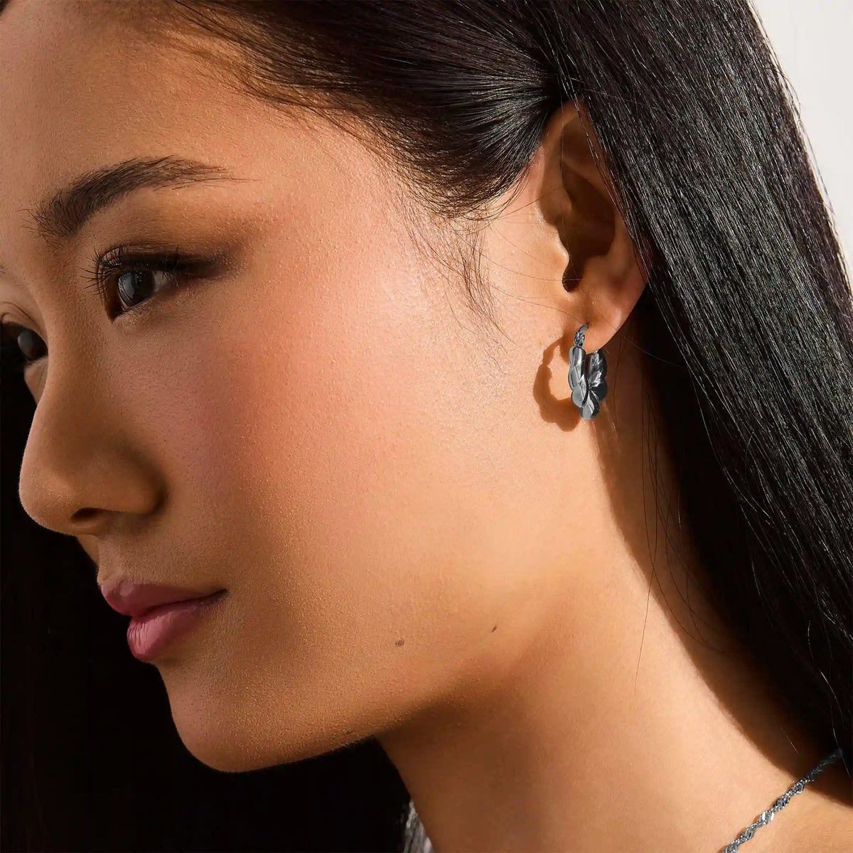 Chunky Twisted Hoop Earrings