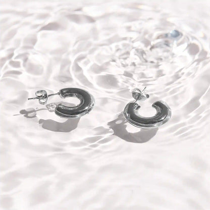 Chunky Curved Hoop Earrings