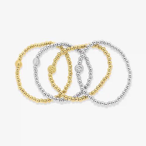 Coastal Beaded Bracelet 4 Piece Set