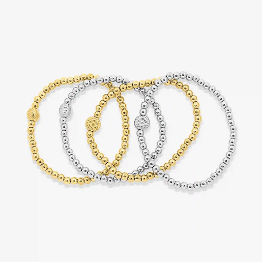 Coastal Beaded Bracelet 4 Piece Set