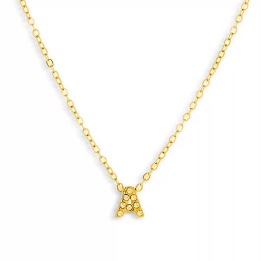 Crystal Initial Necklace