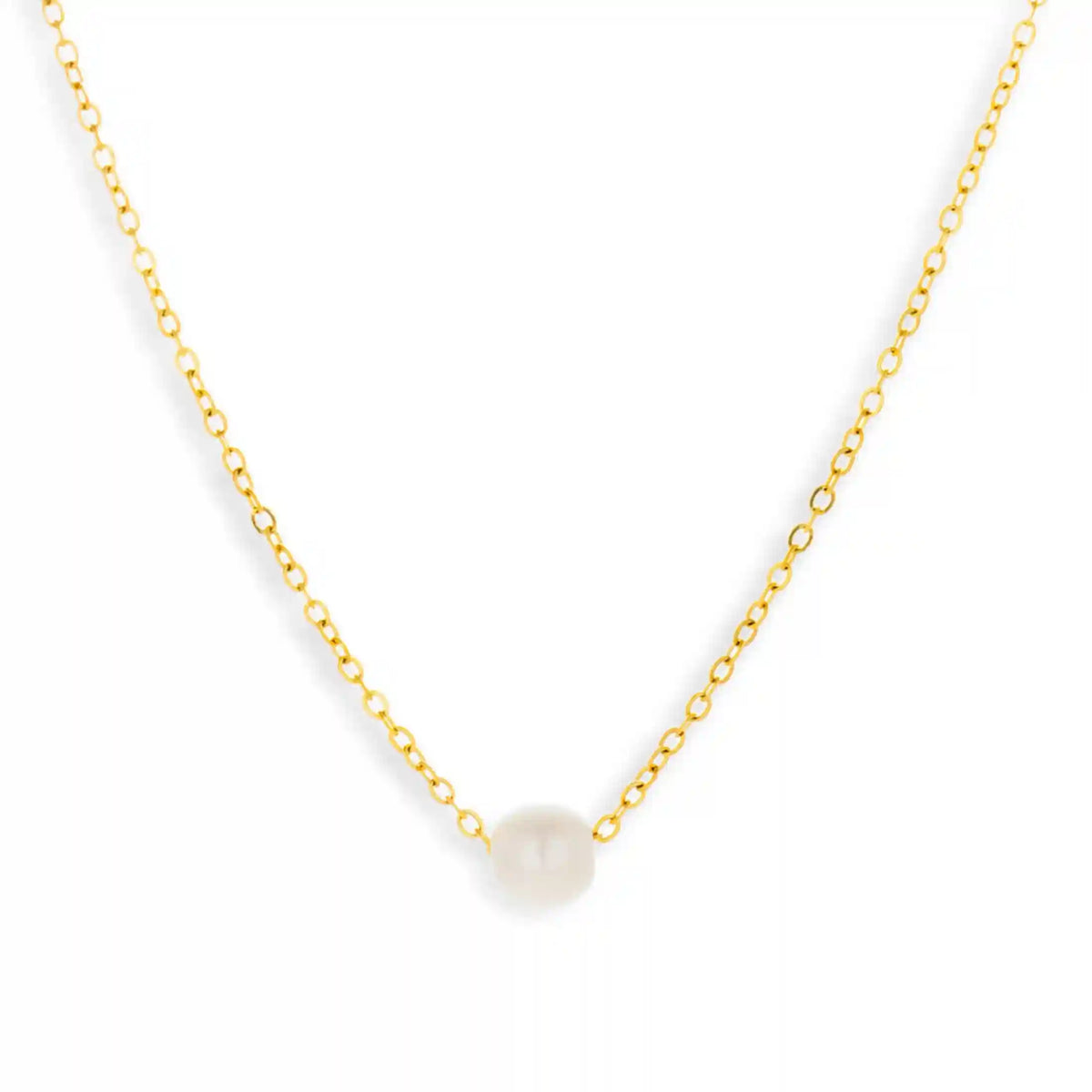 Single Pearl Drop Necklace