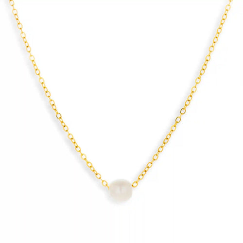Single Pearl Drop Necklace