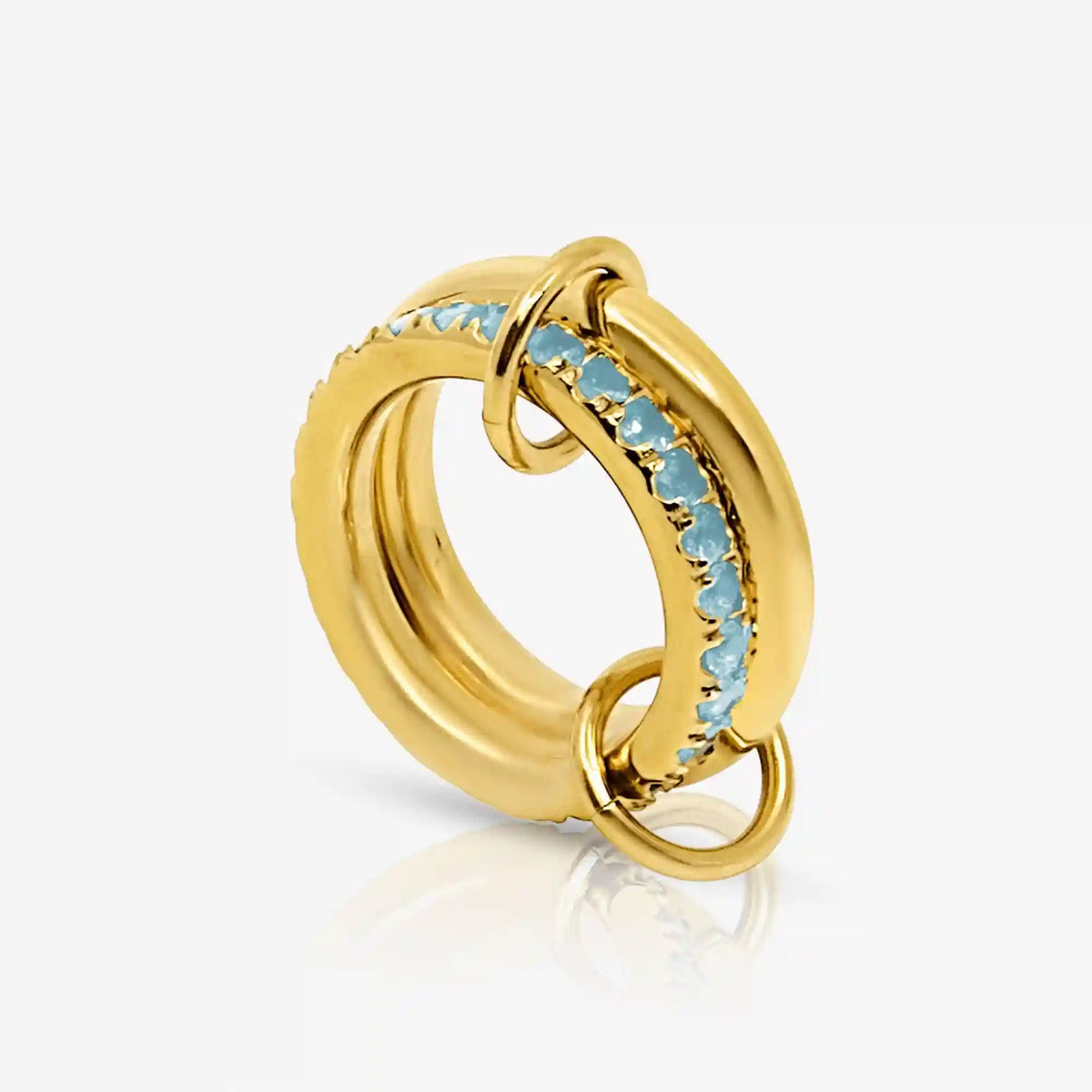 Frosted Charm Stacked Ring