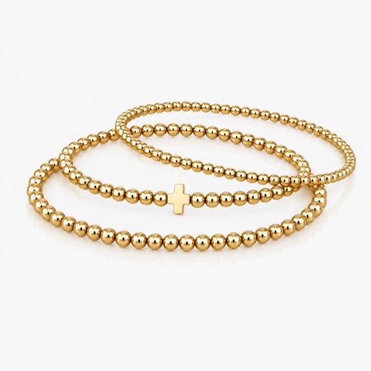 Faith Glow Beaded Bracelet 3 Piece Set