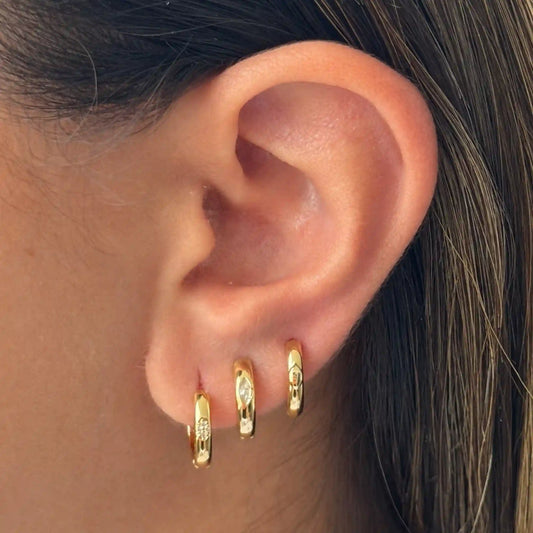 Sweet Edge Hoop 3-Piece Earrings Set