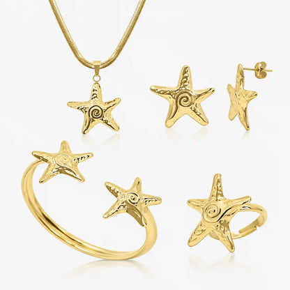 Golden Starfish 4 Piece Set