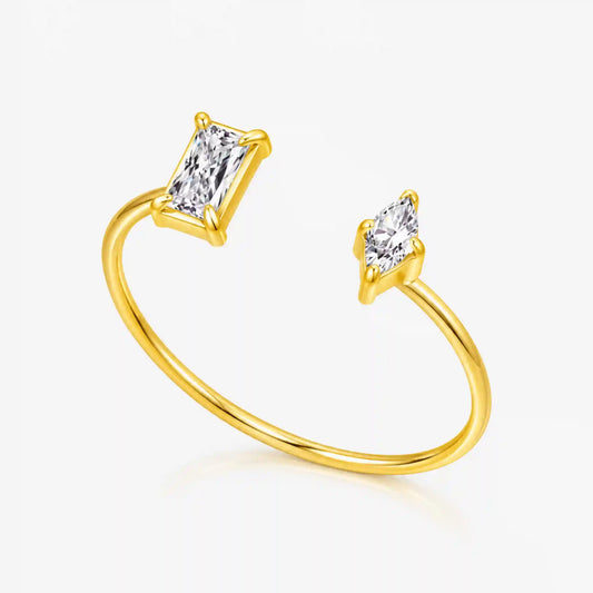 Frosted Duet Ring
