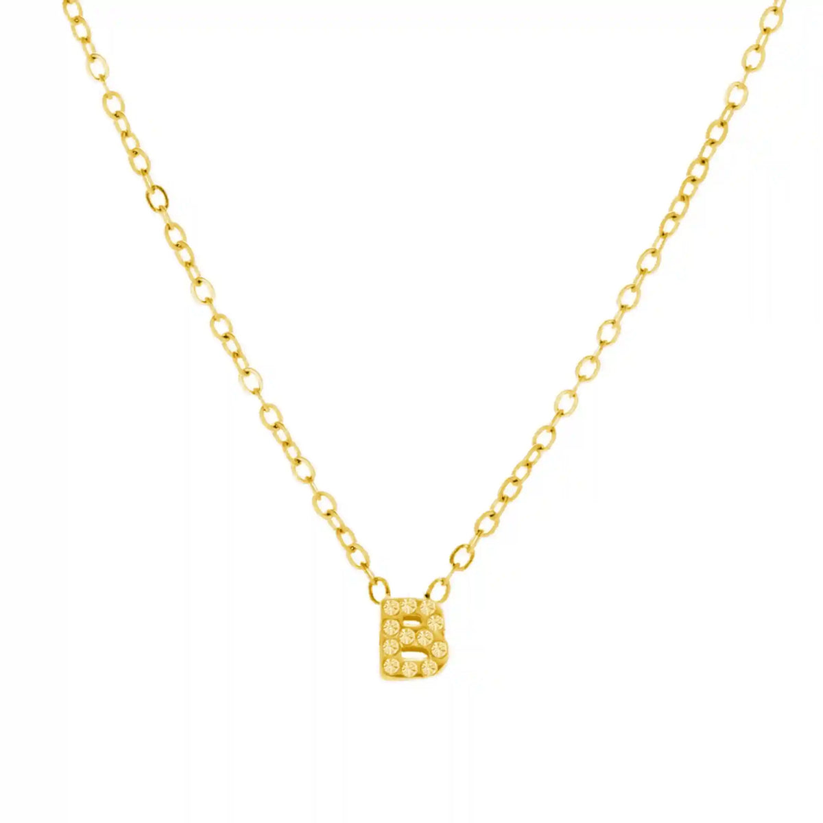 Crystal Initial Necklace
