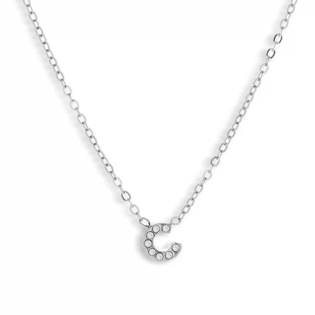 Crystal Initial Necklace