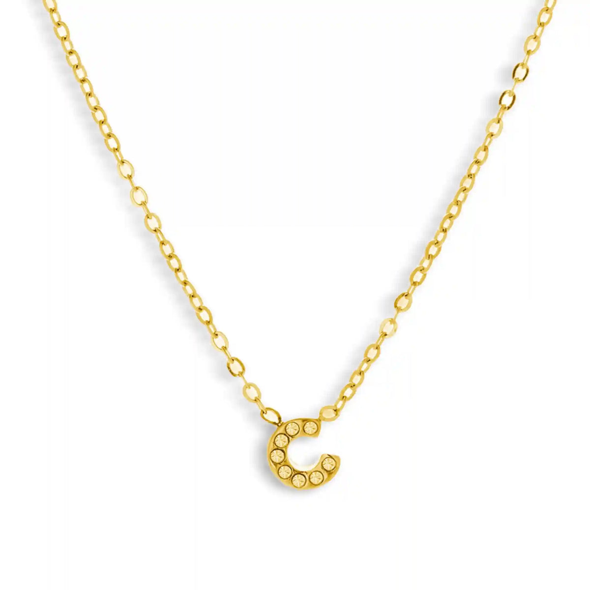 Crystal Initial Necklace