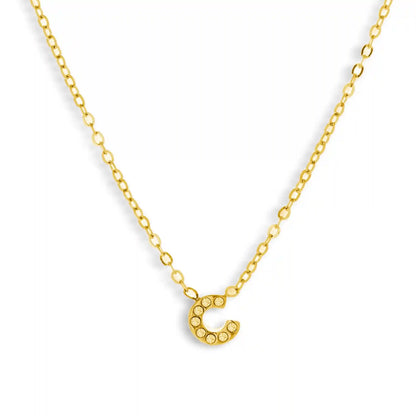 Crystal Initial Necklace
