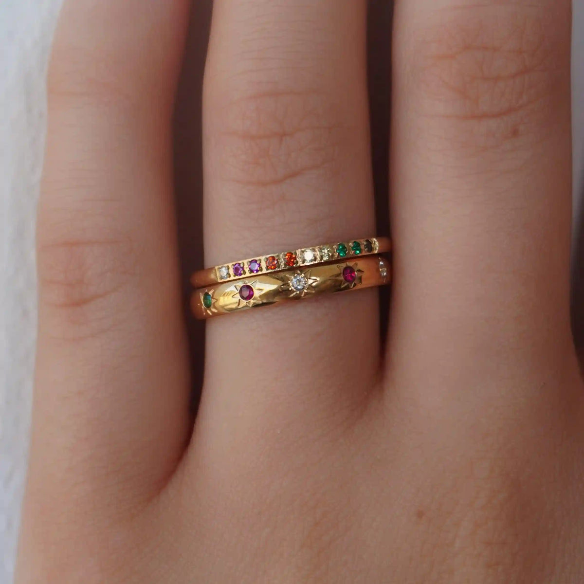 Rainbow's End 2-Piece Ring Set