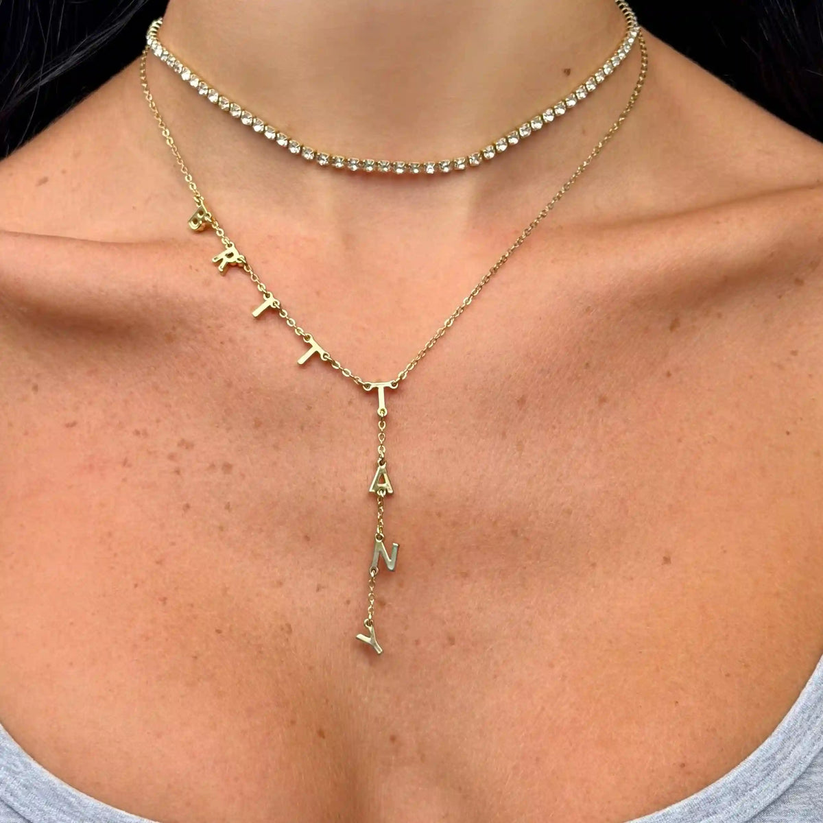 Custom/Personalized Name Drop Lariat Necklace