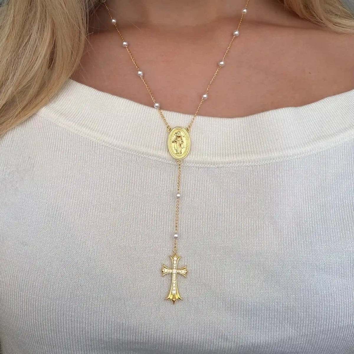 Sacred Glow Lariat Necklace
