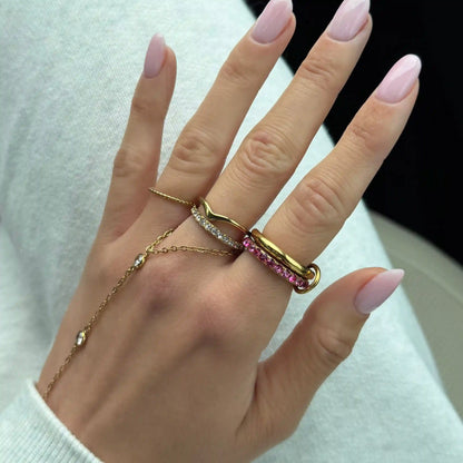 Rosie Glow Stacked Ring