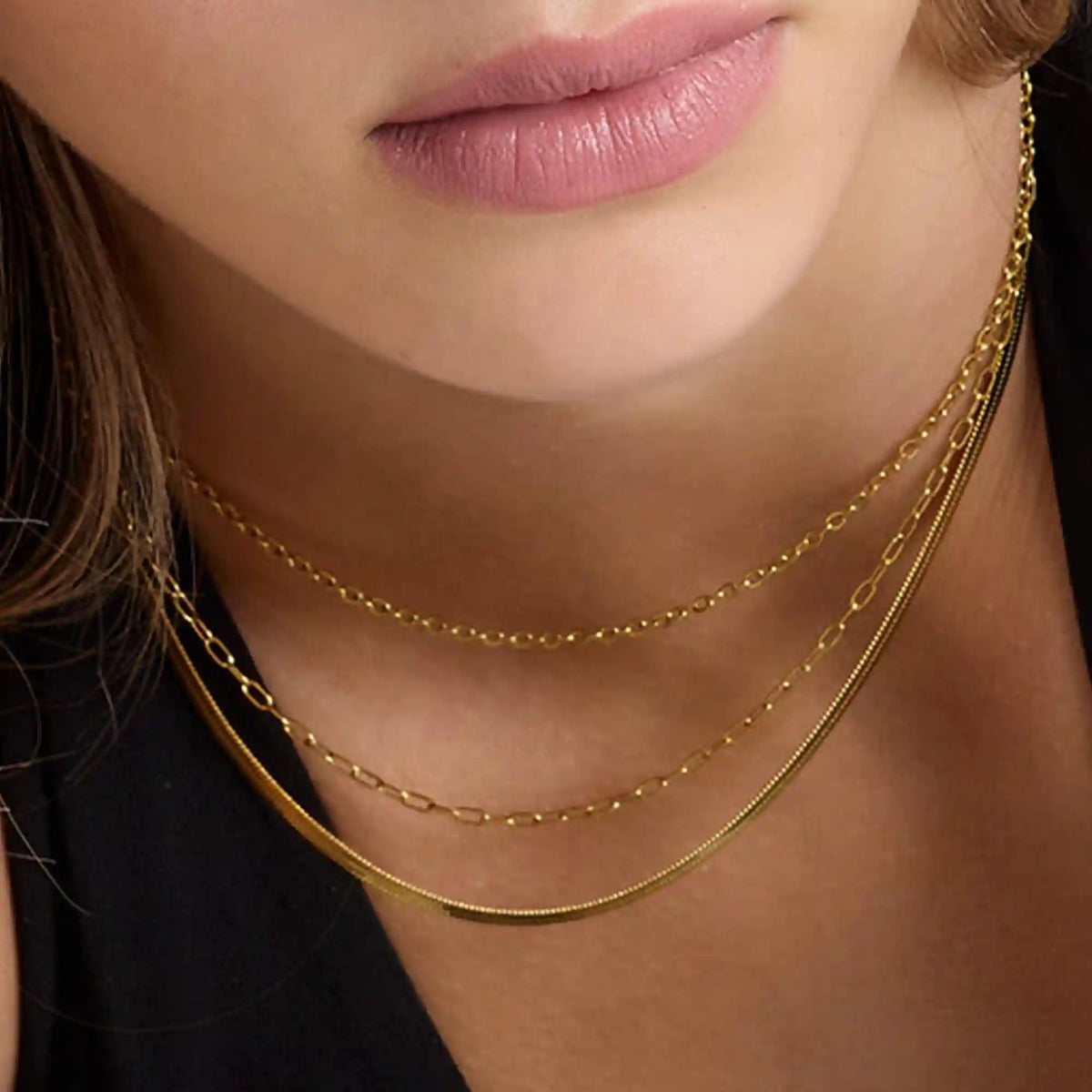 Fine Lines Bundle: 5 Piece Necklace and Bracelet Bundle