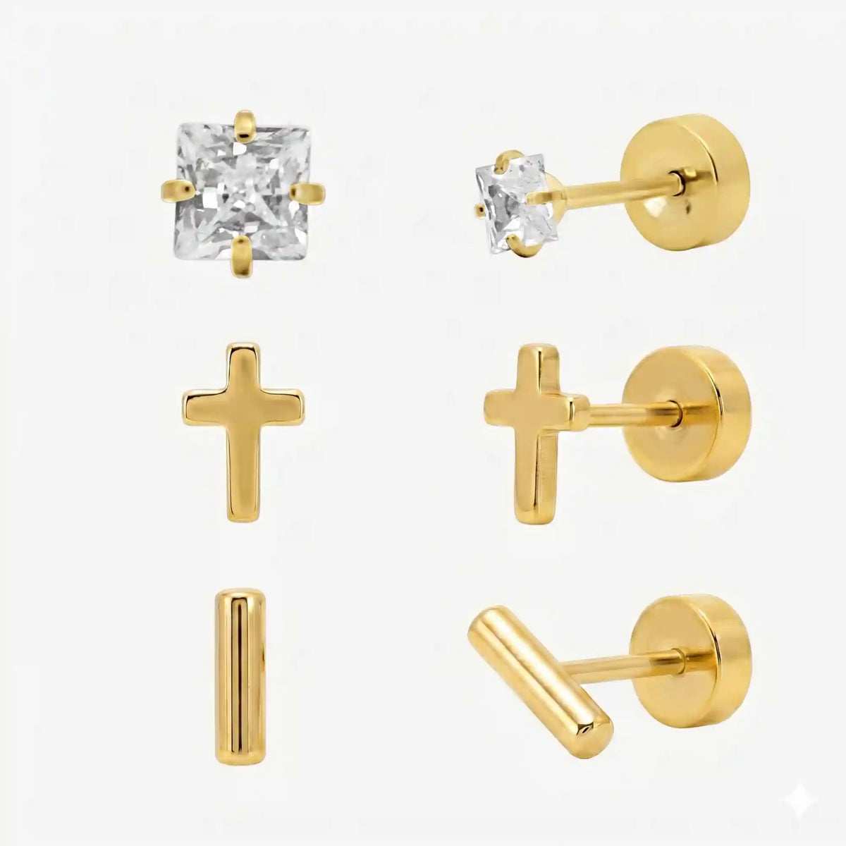 Flat Back Earrings Set Collection
