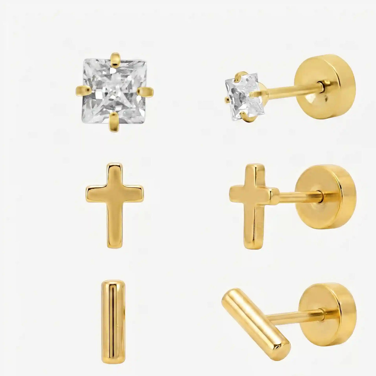 Flat Back Earrings Set Collection