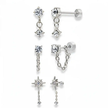 Flat Back Earrings Set Collection