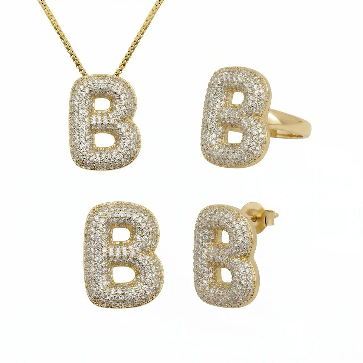 Adore Me Earring, Ring & Necklace 3 Piece Bundle