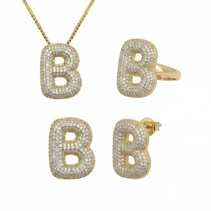 Adore Me Earring, Ring & Necklace 3 Piece Bundle