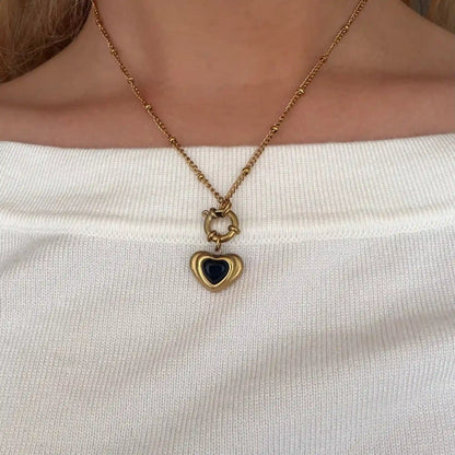 Midnight Heart Necklace