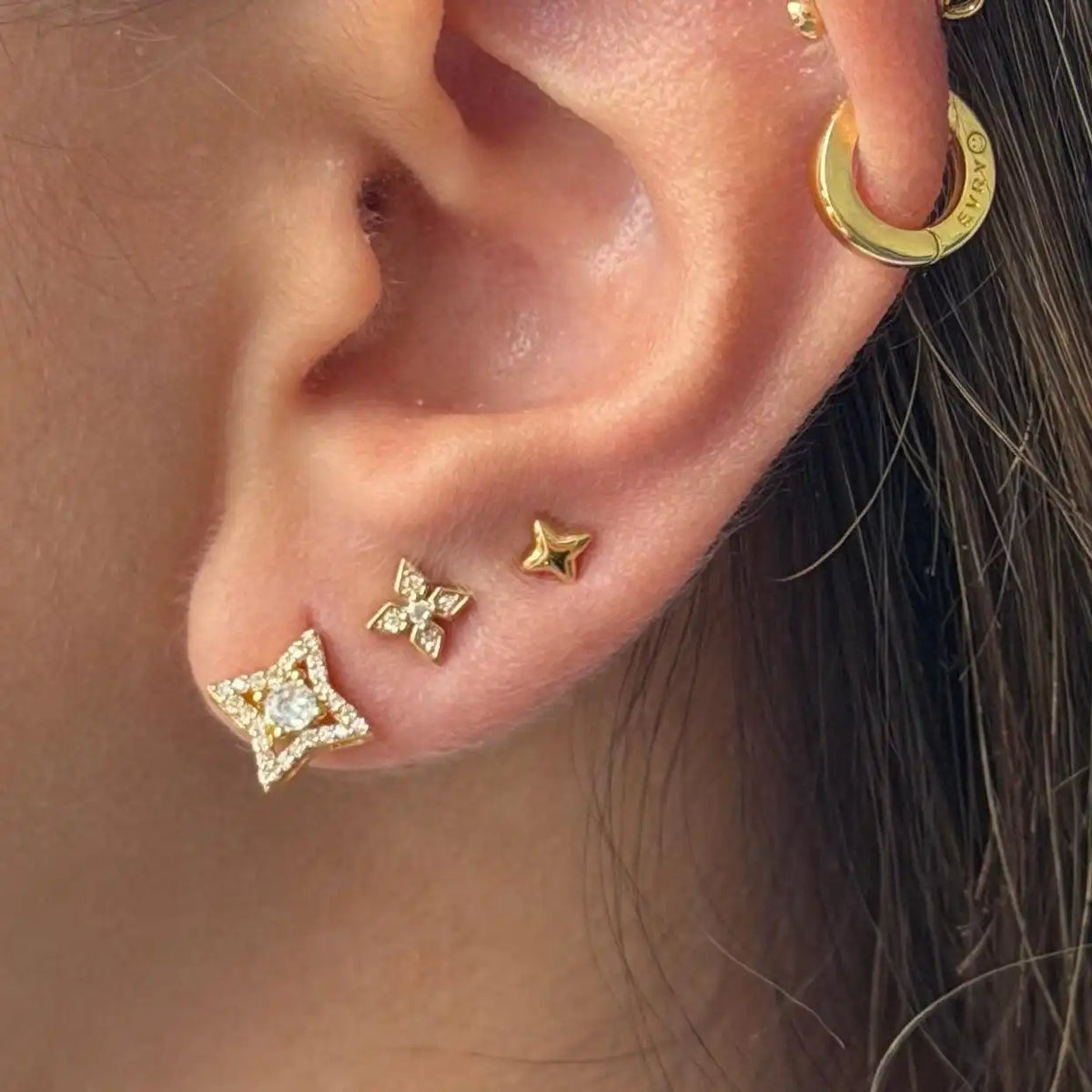 Glitter Pop Stud Earrings 3 Piece Pack