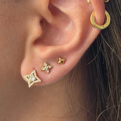 Glitter Pop Stud Earrings 3 Piece Pack