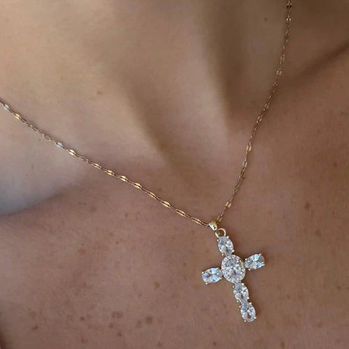 Heavenly Glow Cross Necklace