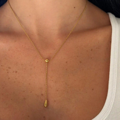 Luna Drop Lariat Necklace
