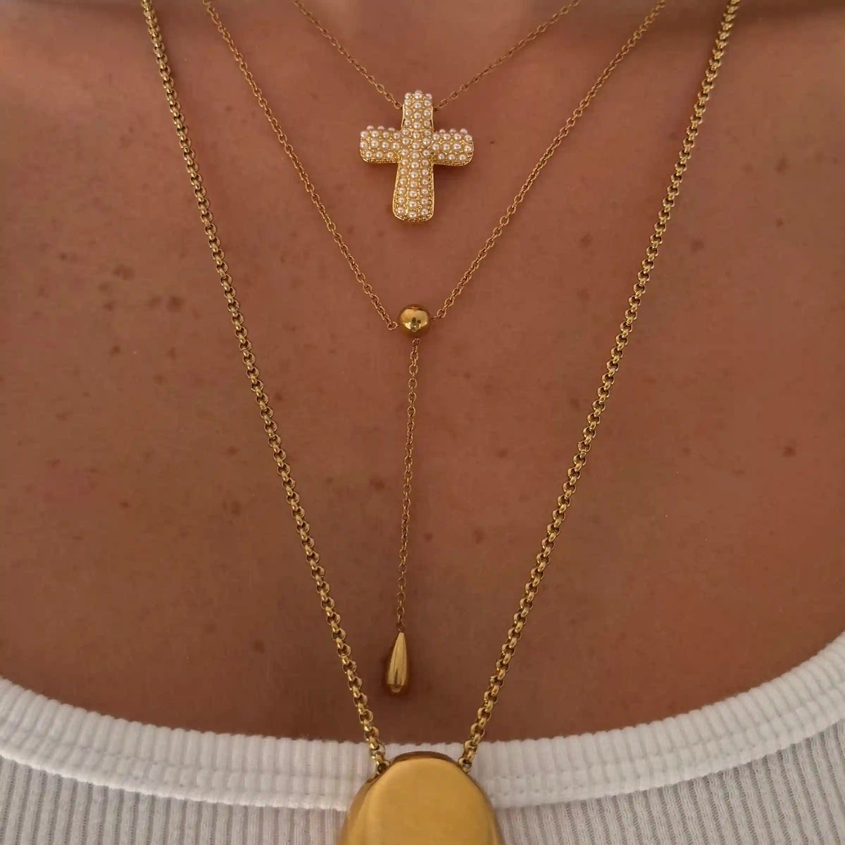 Luna Drop Lariat Necklace