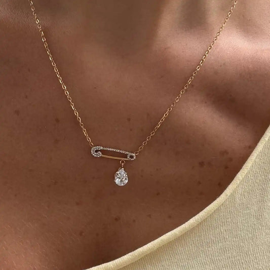 Shiny Pin Necklace