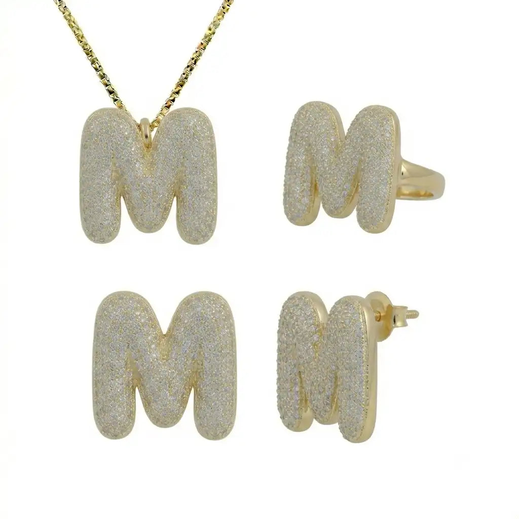 Adore Me Earring, Ring & Necklace 3 Piece Bundle