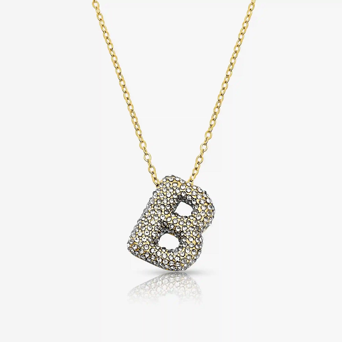 Pave Bubble Letter Necklace