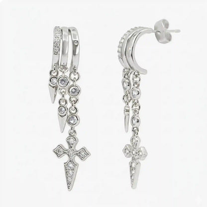 Sparkle Drop Charm Earrings