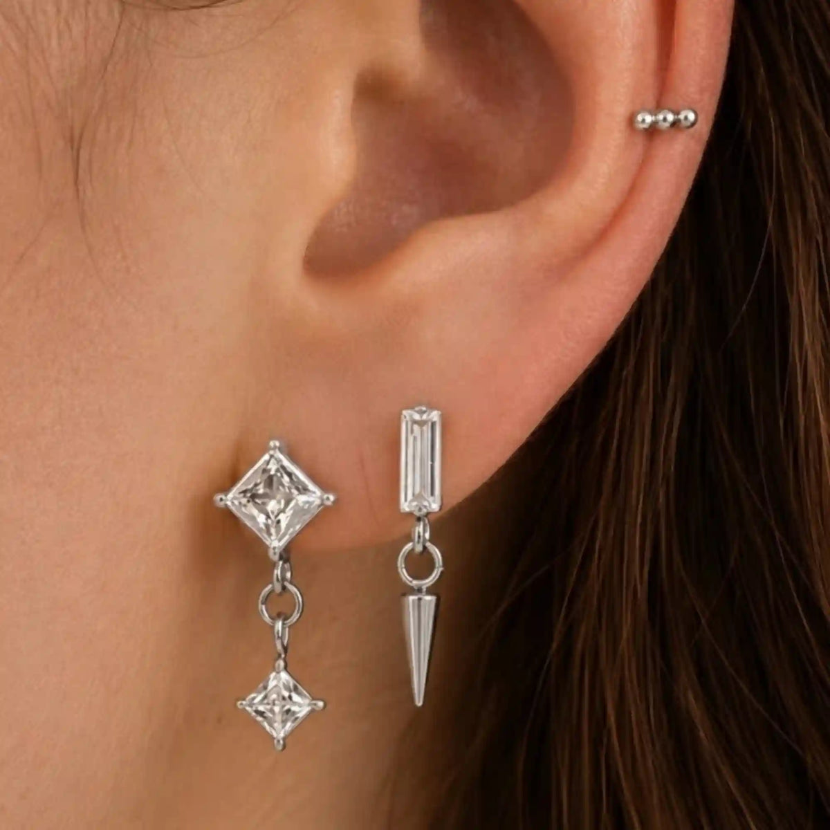 Cool Girl Flat Back 3 Piece Earring Set