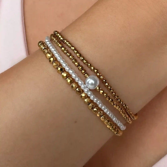 Mixed Muse Beaded Bracelet 4 Piece Set
