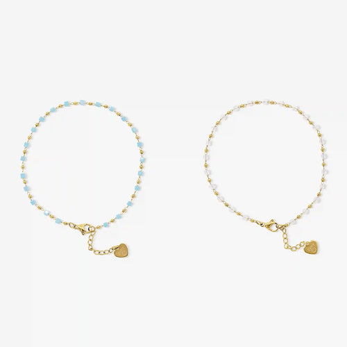 Ocean Breeze Anklet Bracelet 2 Piece Set