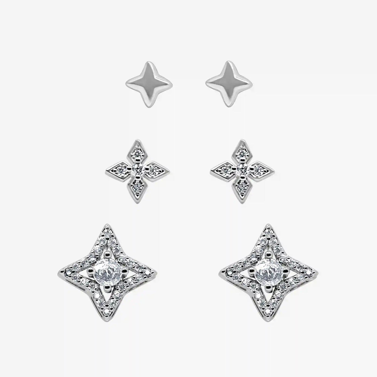 Glitter Pop Stud Earrings 3 Piece Pack