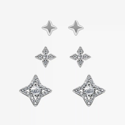 Glitter Pop Stud Earrings 3 Piece Pack
