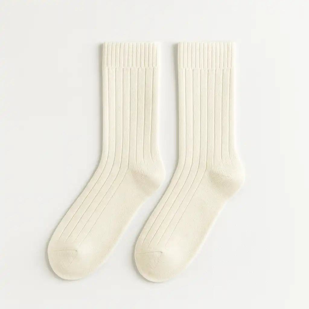 Essential Ribbed Crew Socks