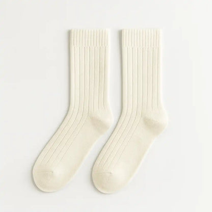 Essential Ribbed Crew Socks