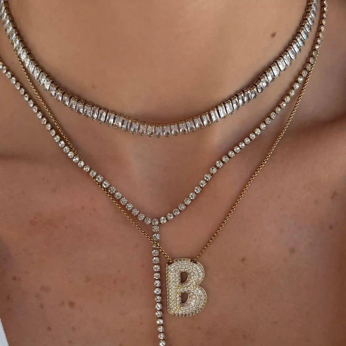 Frost Beam Tennis Choker Necklace