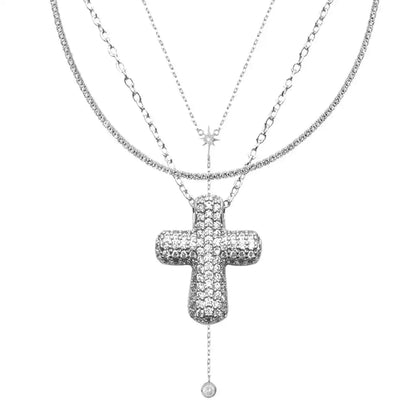 Icy Cross 3-Piece Necklace Bundle